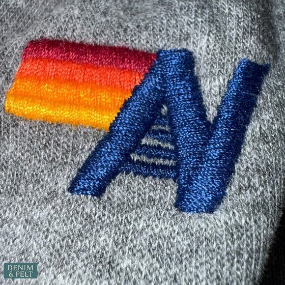 AVIATOR NATION XS Rainbow 5 Stripe Classic Sweatpants/Joggers Charcoal Gray - Picture 10 of 14